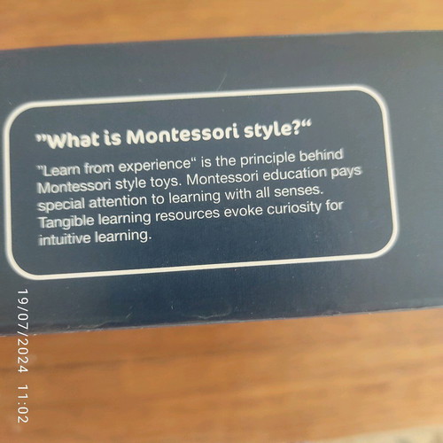Montessori wooden toy for 3+ years with geometric shapes like new