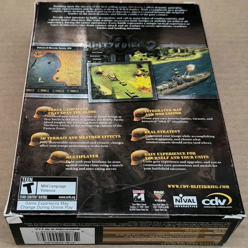 Blitzkrieg 2 PC CD-ROM like new, small box