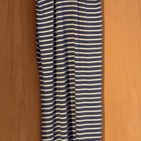 Blouse used white and blue with long back