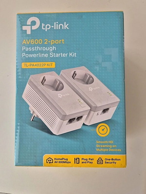 TP-Link AV600 2-port Passthrough Powerline Starter Kit καινούργιο
