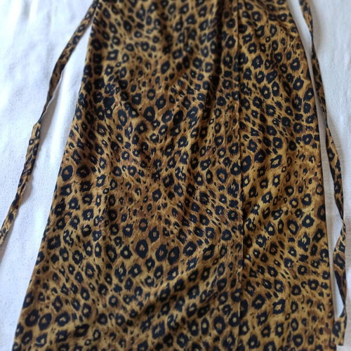 Long animal print wrap skirt new, size M, 100% viscose