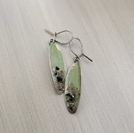 Dangling earrings used, handmade from surgical steel