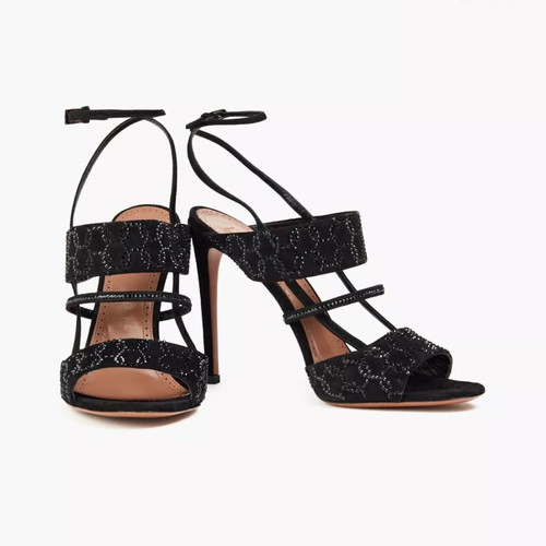 Alaïa high heel shoes new, size 40, black leather sandals