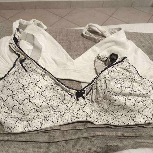 Prenatal nursing bras set 75C and 38C like new, white and black