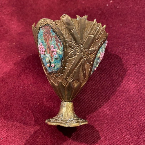 Ottoman tombak zarf used with 19th century cup