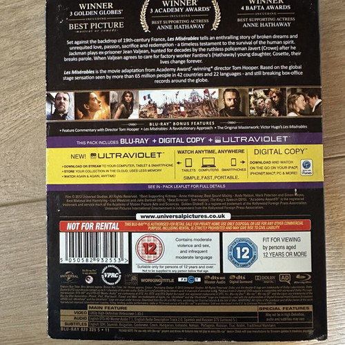 Les Misérables Blu-Ray used with English subtitles