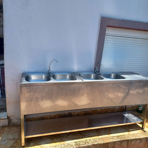 Stainless Steel Sink Used With 4 Basins 60x2 Meters