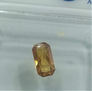 πωλείτε από συλλέκτη ορυκτών πολύτιμων λίθων,σπάνιου χρώματος διαμάντι fancy vivid κίτρινο πορτοκαλί 0.33 ct.