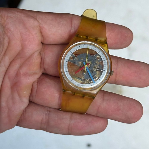 Swatch Jelly Fish GK100 1985 watch used, working, needs repair