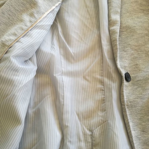 Casual cotton jacket Berska used, grey melange, size medium
