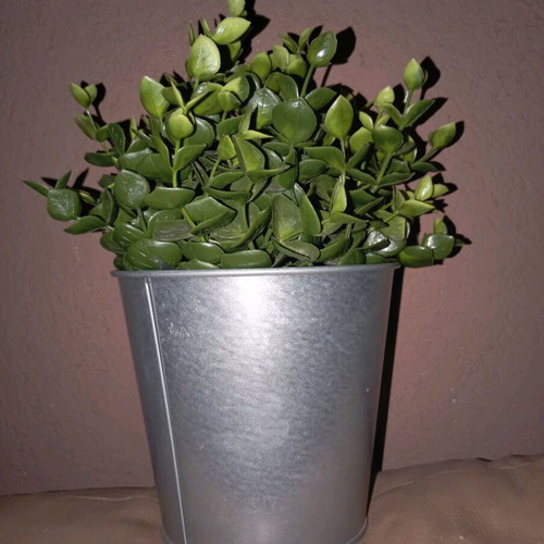 Artificial plant ÅKERBÄR IKEA like new in galvanized metal pot