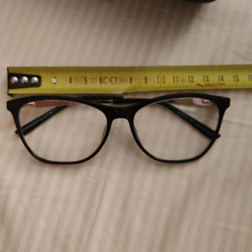 Valerio eyeglasses new, black with gold frame