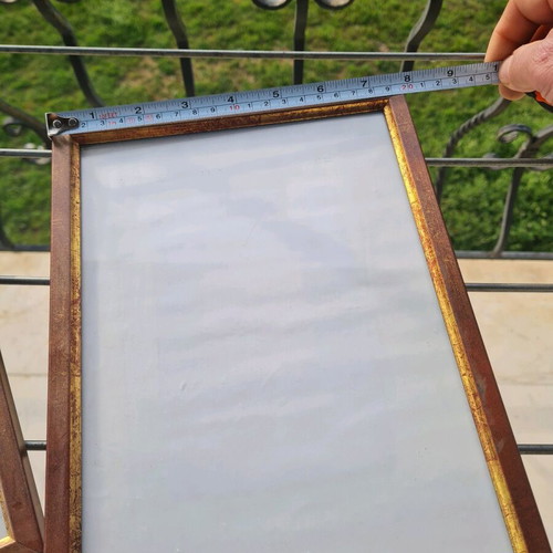 Wooden photo frames with gold details like new, set of 2, 20x27 cm