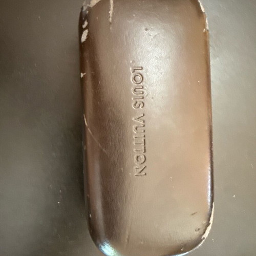 Louis Vuitton sunglasses used with case and small bag brown