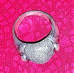  Εντυπωσιακο ασημί δαχτυλίδι