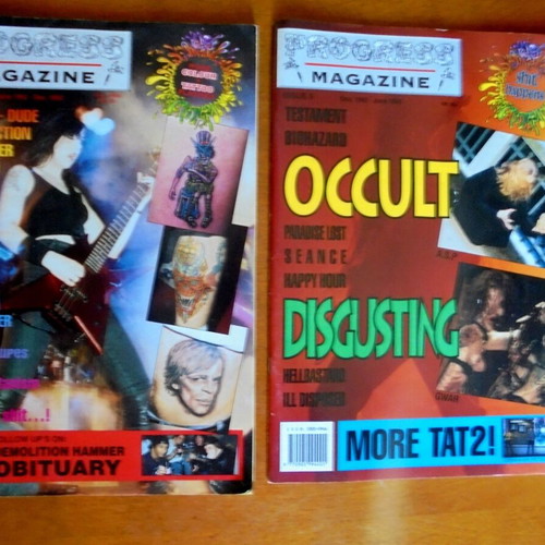 Progress Magazine used, issues 4 and 5, metal and tattoo
