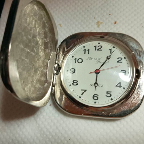 Antique Bandarias 1965-1975 quartz pocket watch silver color like new
