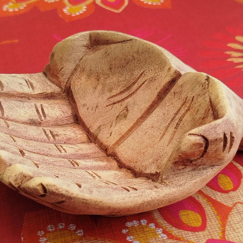 Handmade wooden decorative jewelry holder like new