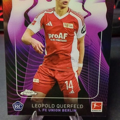 2024-25 Topps Chrome Bundesliga Leopold Crossfield RC card like new