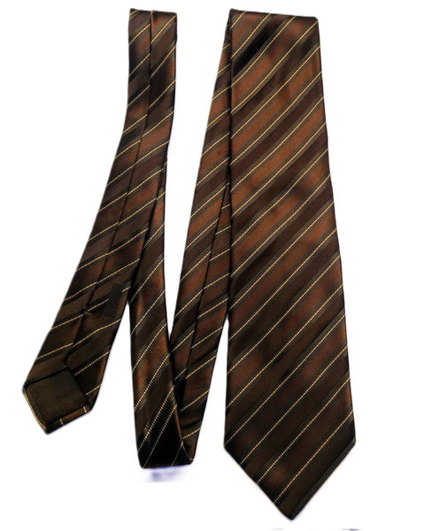 Brioni Striped Silk Tie – Brown & Green – Made in Italy