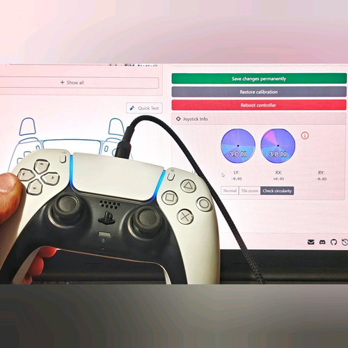 PS5 controller like new with Hall Effect sticks and 2500mAh battery