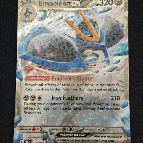 Empoleon EX PFL 070 Pokémon Phantasmal Flames new with sleeve and toploader