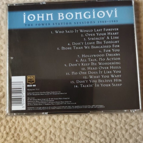 Bon Jovi The Power Station Sessions 1980-1983 CD like new, rock