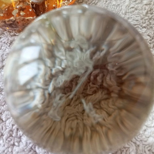 Murano Ball New Honey Color Large 8×8 cm With Smaller 5×5 cm Gift