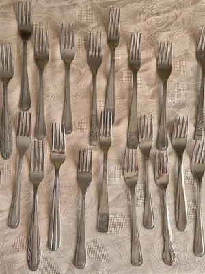 Stainless steel forks used, pack of 24 pieces
