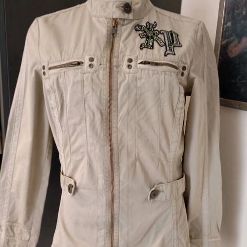 Ddp women's jacket used, cotton, beige, size S/M