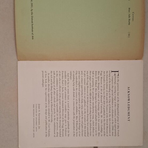 Vintage French Drawings of Five Centuries Exhibition Brochure used