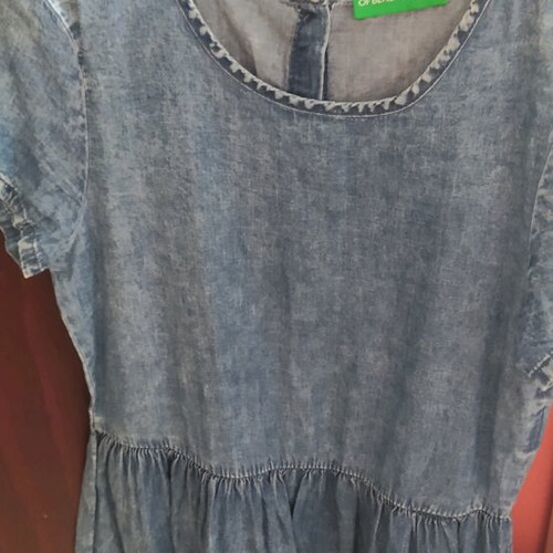 Benetton jean dress new for 10-11 years old, blue