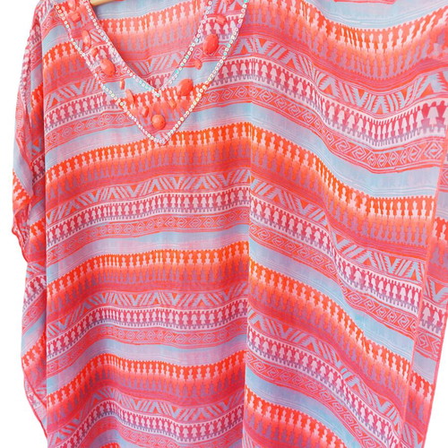 Laura Torelli Beach Kaftan L/XL like new with stones and sequins
