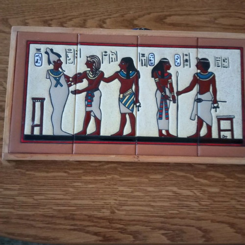 Tsakirakis ceramic art tile used with Egyptian scene