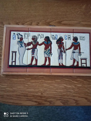 Tsakirakis ceramic art tile used with Egyptian scene