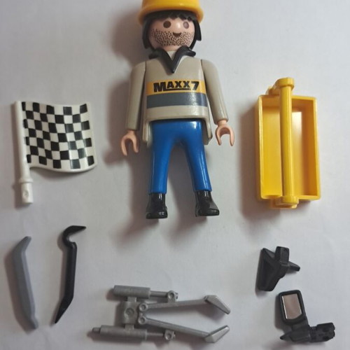 Playmobil mechanic set used with tools and car accessories