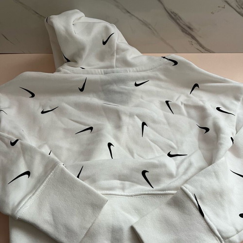 Nike fleece hoodie for girls 7-8 years like new, white