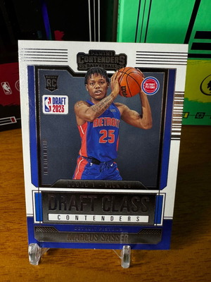 Κάρτα Panini Contenders Basketball Marcus Sasser RC Draft Class Detroit Pistons 2023-24 σαν καινούργια #18