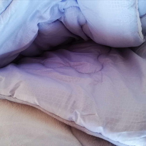 Double Flannel Quilt new, velour and Microsilk 230x220 cm