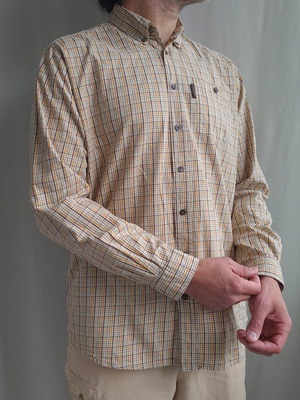 Seeland men's hunting shirt size L, checked, long sleeve, cotton, like new