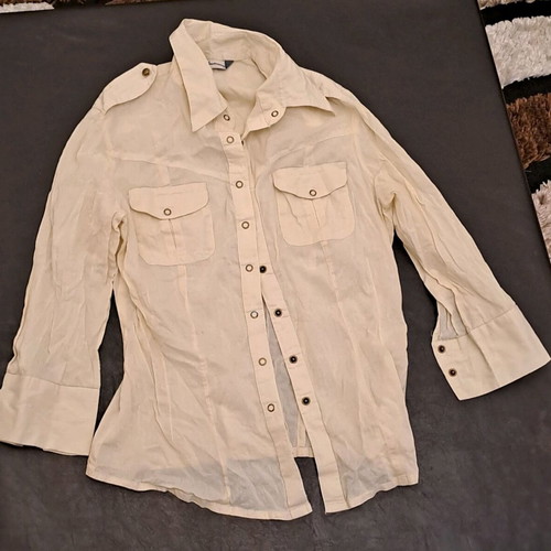 Vintage Stradivarius shirt used, beige, size S