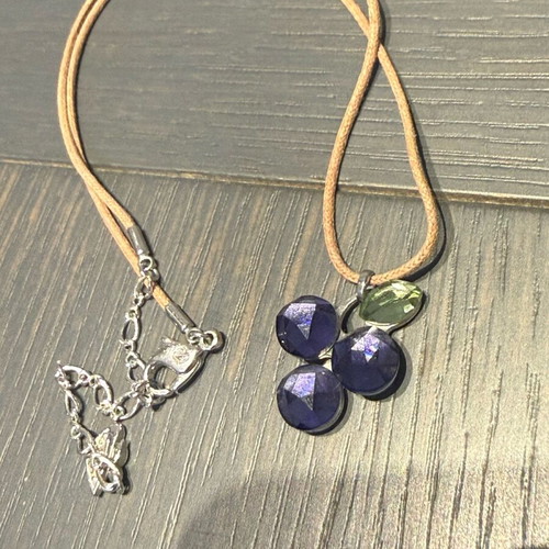 Authentic Vintage Swarovski Crystal Grape Necklace like new