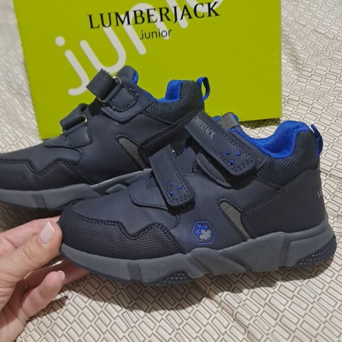 Lumberjack junior boots like new with scratches size 30 blue