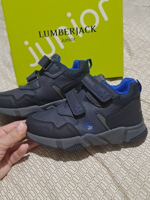 Lumberjack junior boots like new with scratches size 30 blue