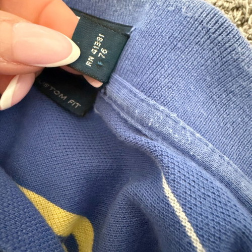 Ralph Lauren polo shirt size M like new, blue and yellow