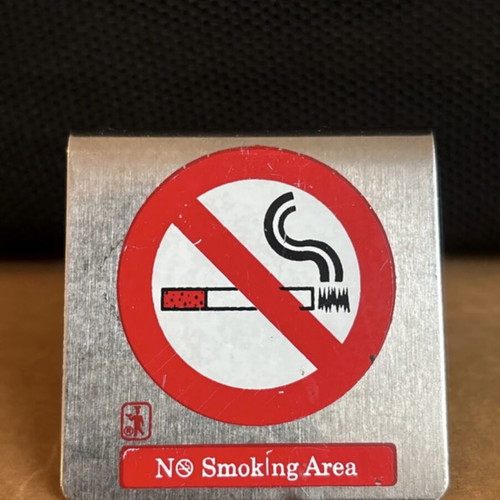 No Smoking Area Metal Table Sign used