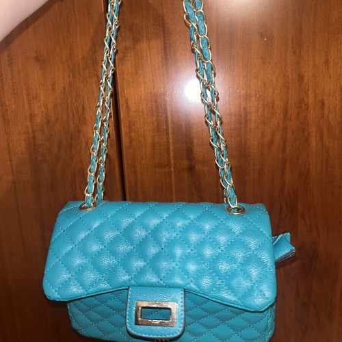 Zara crossbody bag used, blue turquoise summer style