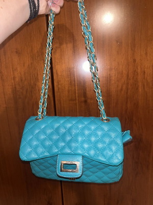 Zara crossbody bag used, blue turquoise summer style