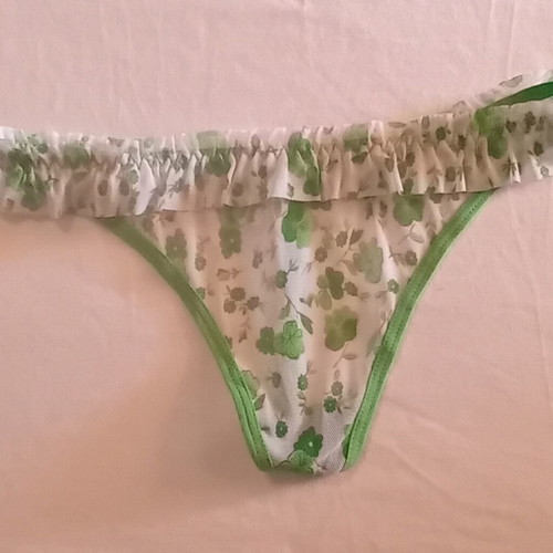 Thong S, white and green