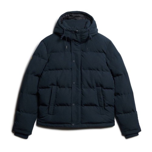 Superdry Everest Short Hooded Puffer Jacket new, men's winter blue L